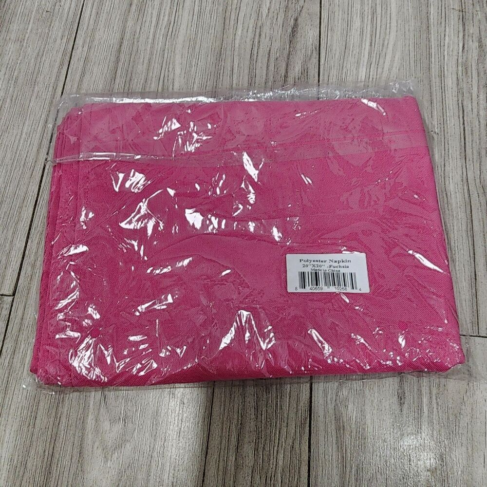 Fuchsia Cloth Napkins Set of 12-20x20 Inch Dinner Napkins Washable Polyester